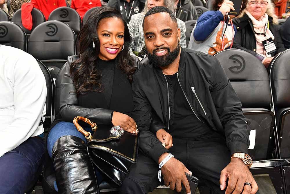 Kandi Burruss and Todd Tucker attend the Indiana Pacers vs Atlanta Hawks game at State Farm Arena on January 04, 2020 in Atlanta, Georgia. | Source: Getty Images.