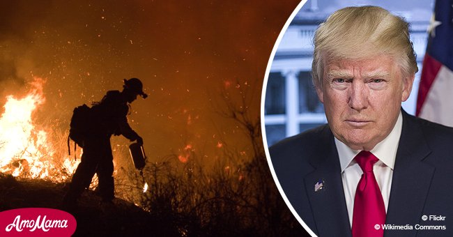 President Donald Trump threatens to cut federal funds to California in light of new wildfires