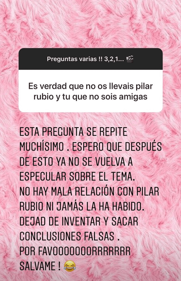 Lorena Gómez respondiendo pregunta de sus seguidores de Instagram. │Foto: Instagram / lorenagomez_