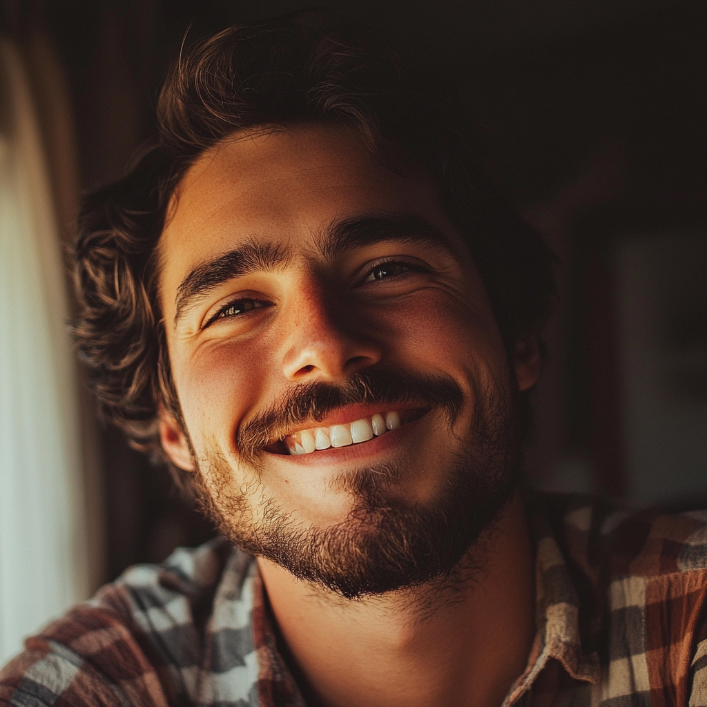 A smiling young man | Source: Midjourney