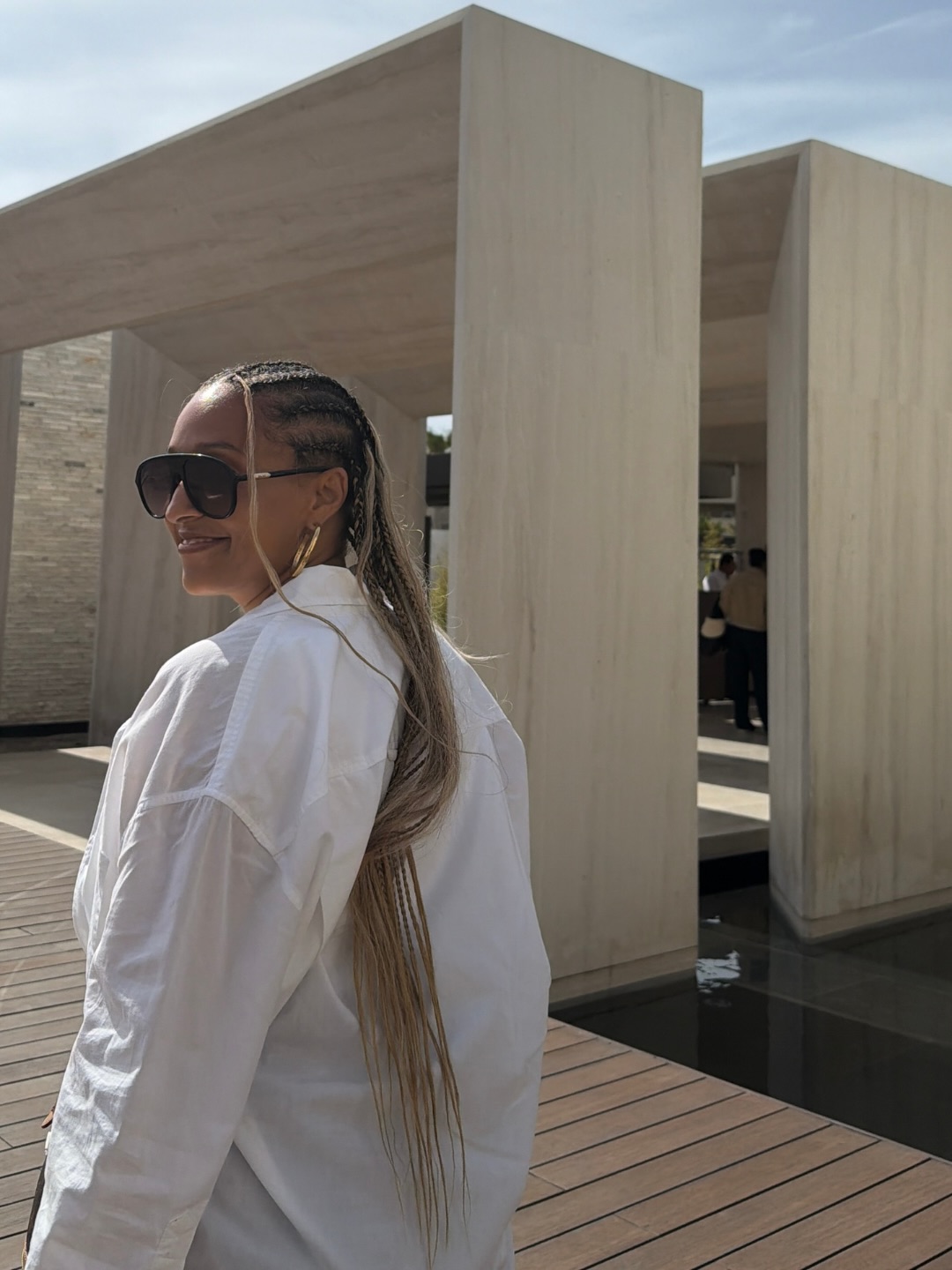 Tia Mowry is captured in a photo during her Cabo vacation, from a post dated May 28, 2026 | Source: Instagram/tiamowry