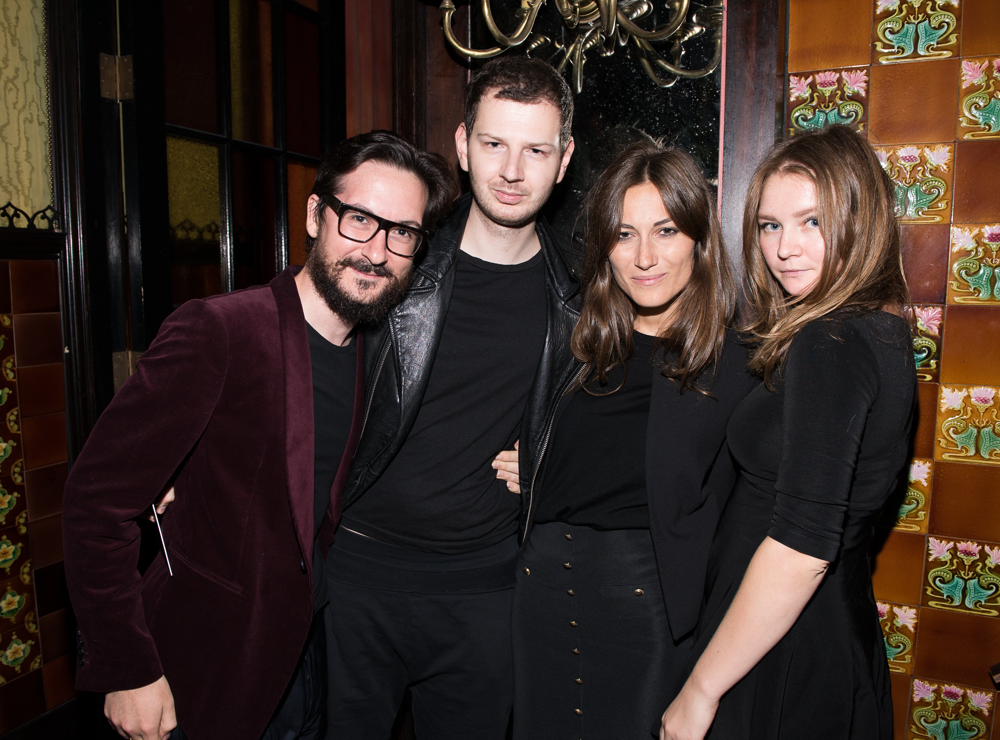 From left-right, Giudo Cacciatori, Gro Curtis, Giorgia Tordini, and Anna Delvey pictured at the first Tumblr Fashion Honor in 2014, in New York | Source: Getty Images