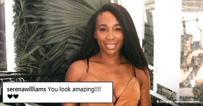 Venus Williams turns heads in plunging camel-colored maxi dress in photos leaving fans in awe