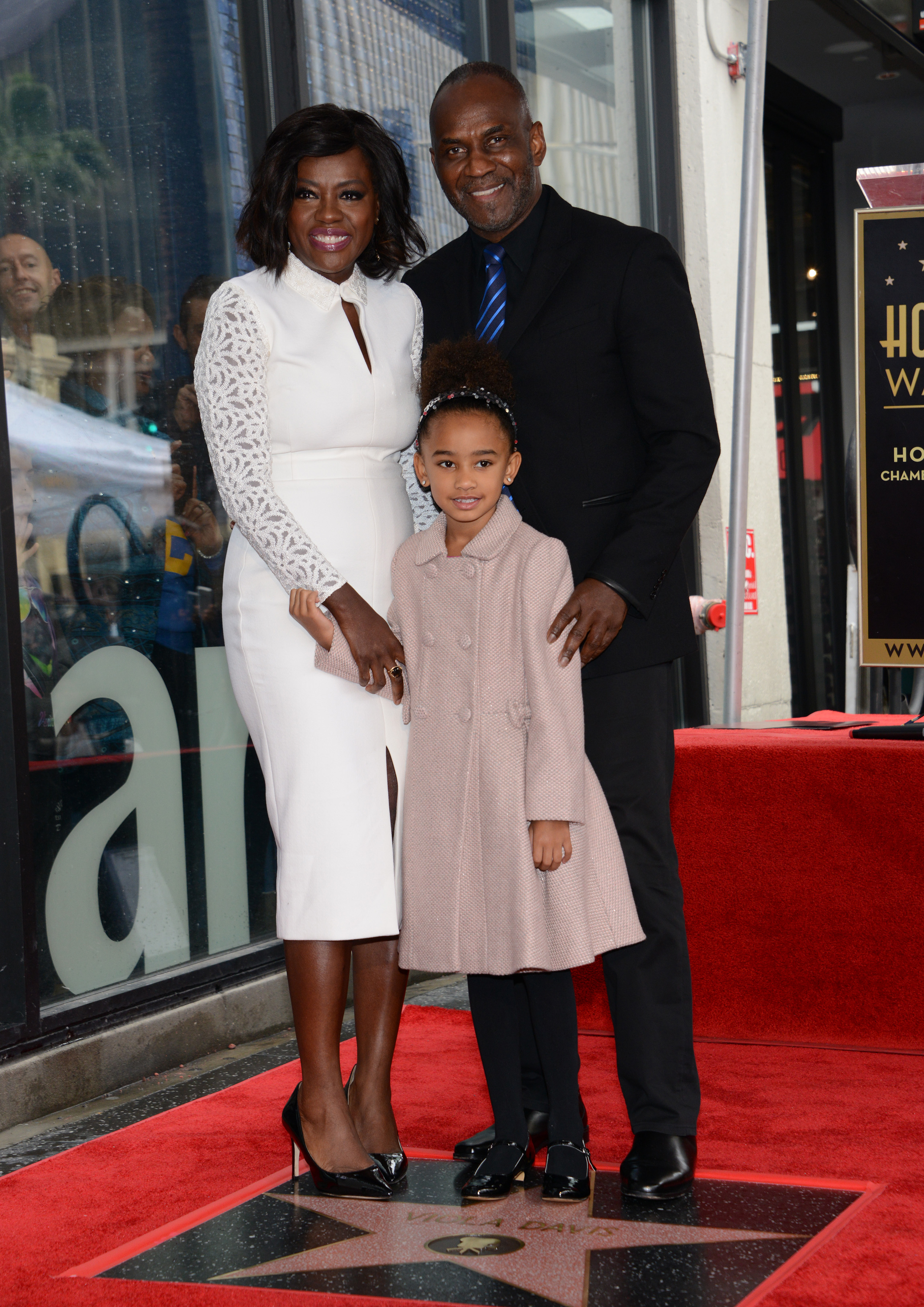 Viola Davis, Genesis, and Julius Tennon at Viola Davis' Hollywood Walk of Fame star ceremony in Hollywood, California on January 5, 2017 | Source: Getty Images