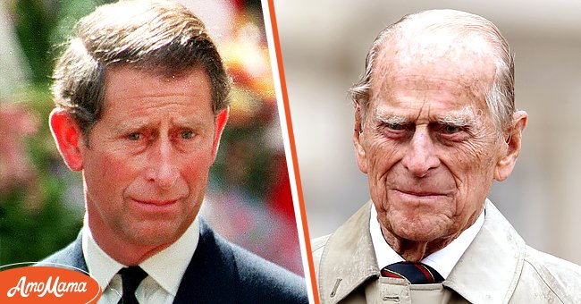 Prince Charles wait in front of the Westminster Abbey in London [left] Prince Philip on the Buckingham Palace Forecourt on August 2, 2017 | Photo: Getty Images 