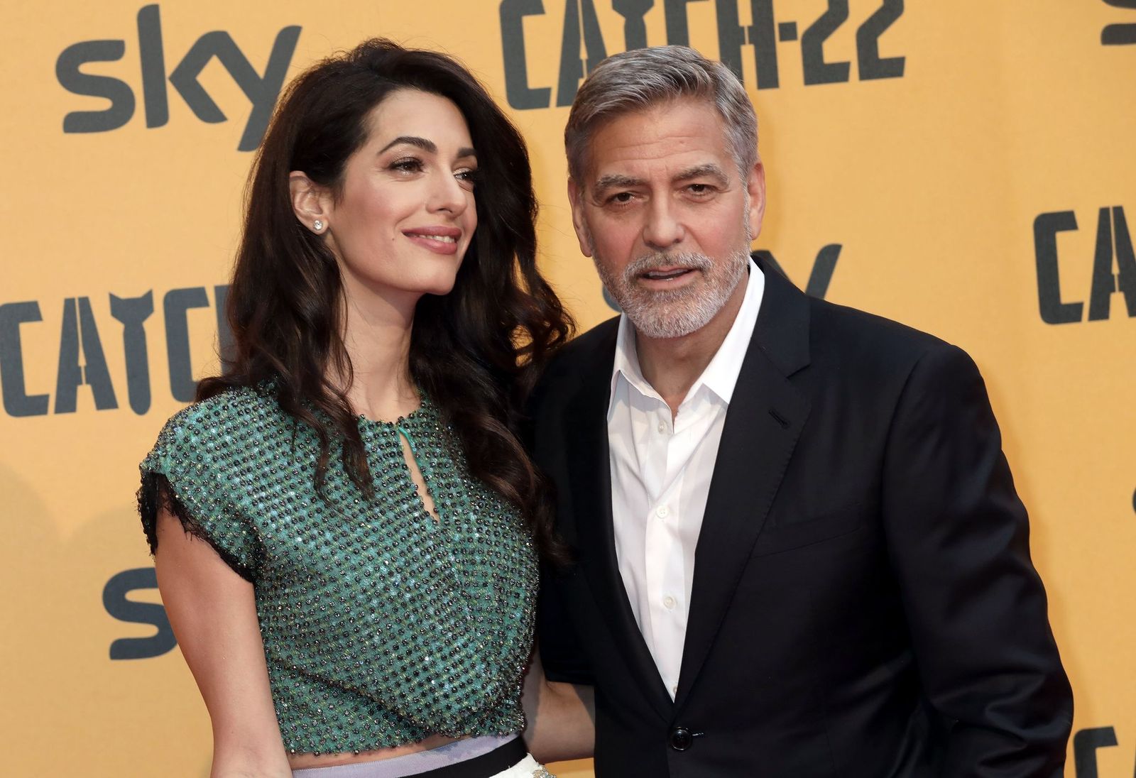 Amal and George Clooney at "Catch-22" Photocall on May 13, 2019 at The Space Moderno Cinema. | Photo: Getty Images