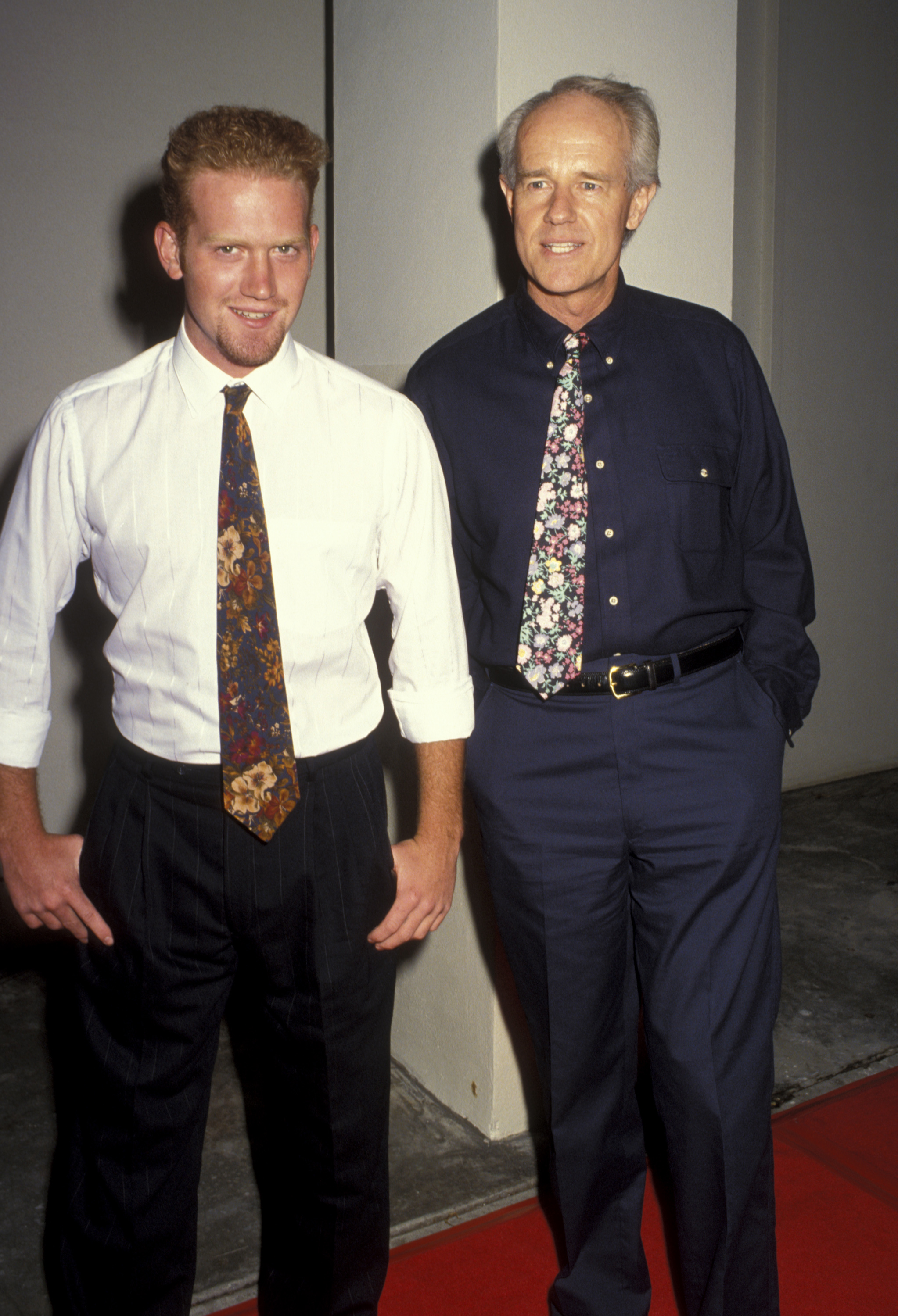 Mike Farrell and Mike Farrell, Jr. on September 1, 1992 in Beverly Hills, California | Source: Getty Images