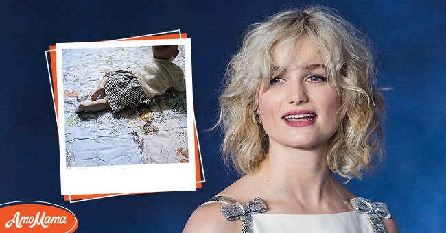 [Left]A picture of Alison Sudol's child; [Right]  "Fantastic Beasts: The Crimes of Grindelwald" Actress Alison Sudol  | Source: Getty Images