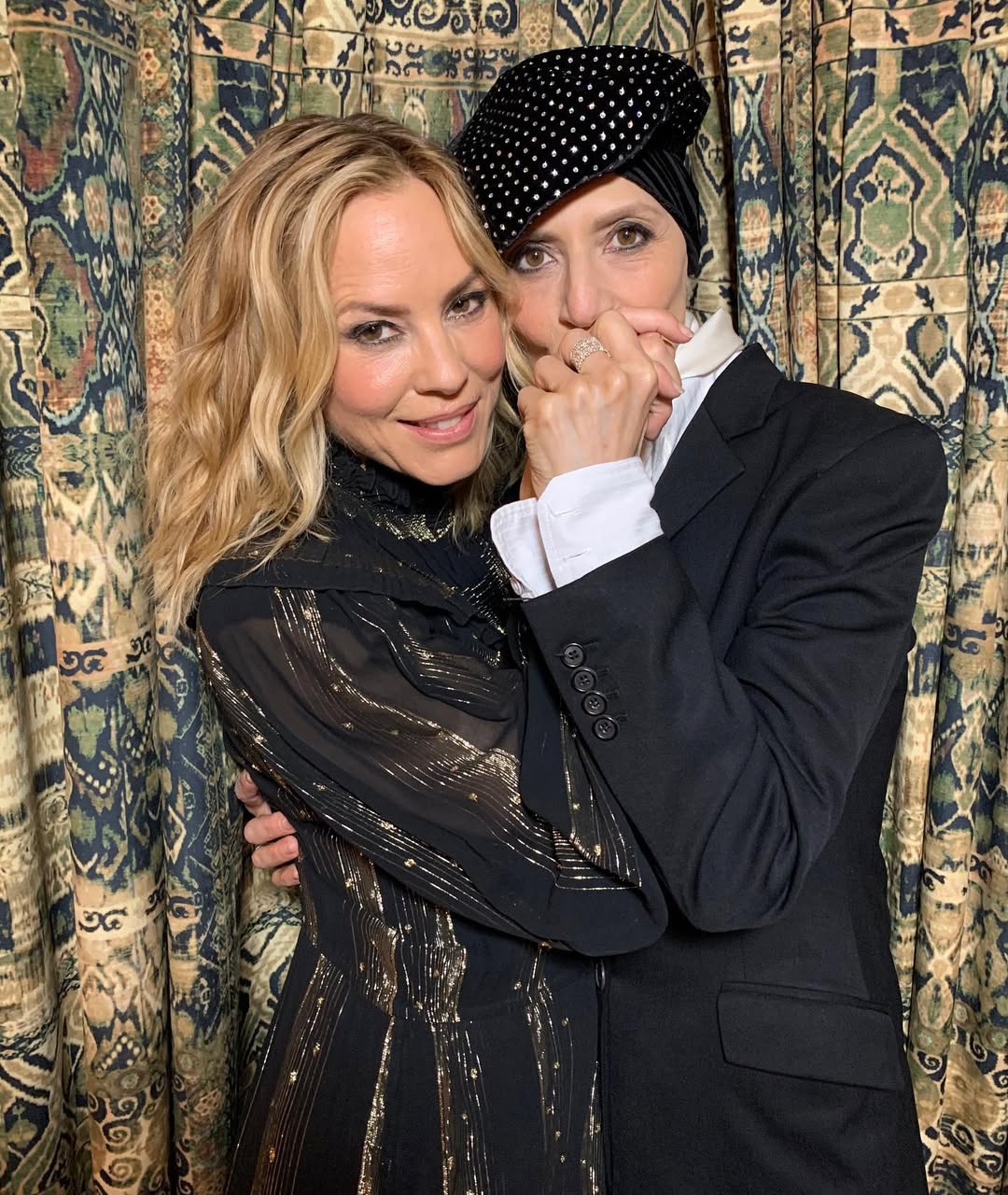 Maria Bello and Dominique Crenn from a post dated December 10, 2019. | Source: Instagram/officialmariabello