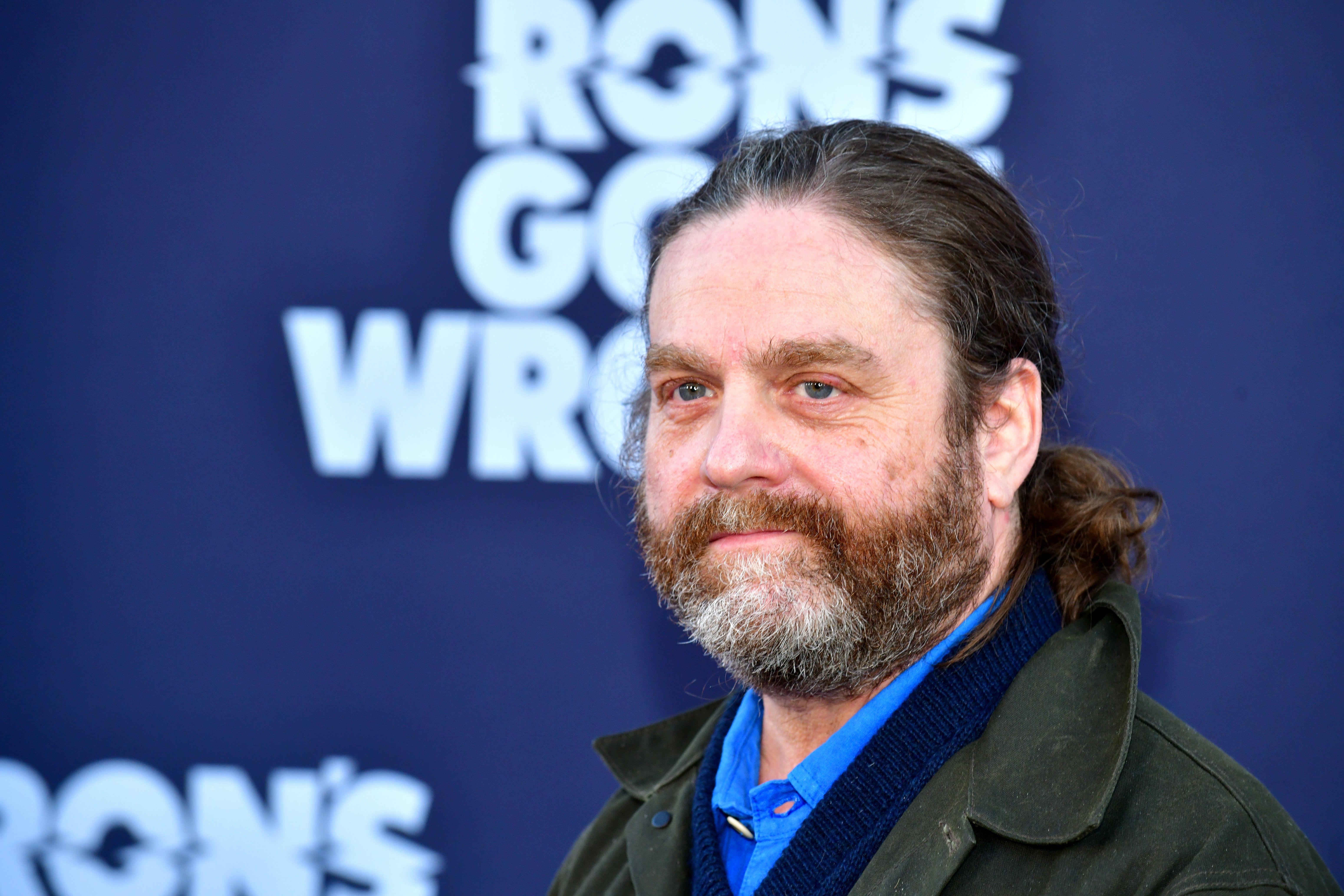 Zach Galifianakis at the  "Ron's Gone Wrong" premiere. Hosted at El Capitan Theatre in LA, California on October 19, 2021 | Source: Getty Images