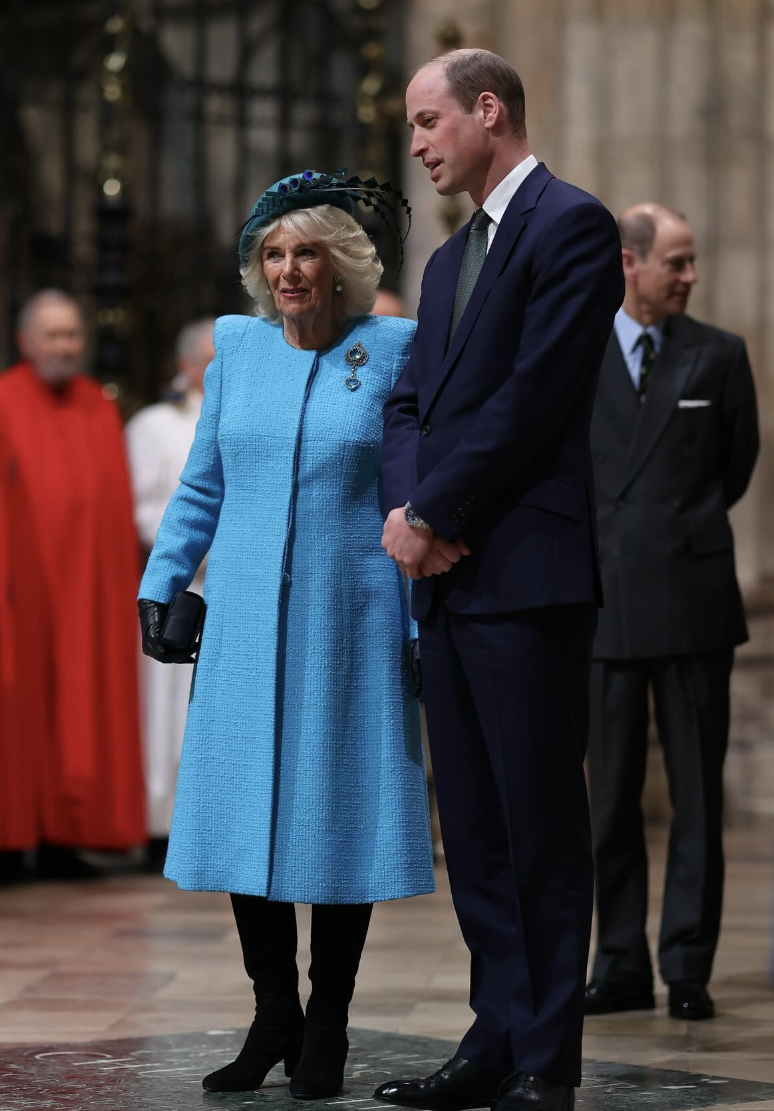 Queen Camilla and Prince William as seen in an Instagram photo dated March 11, 2024 | Source: Instagram.com/theroyalfamily/