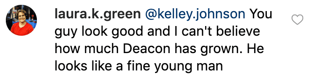 Fan's comment on Kelly Jhonson's post. | Source: Instagram/kellyjohnson