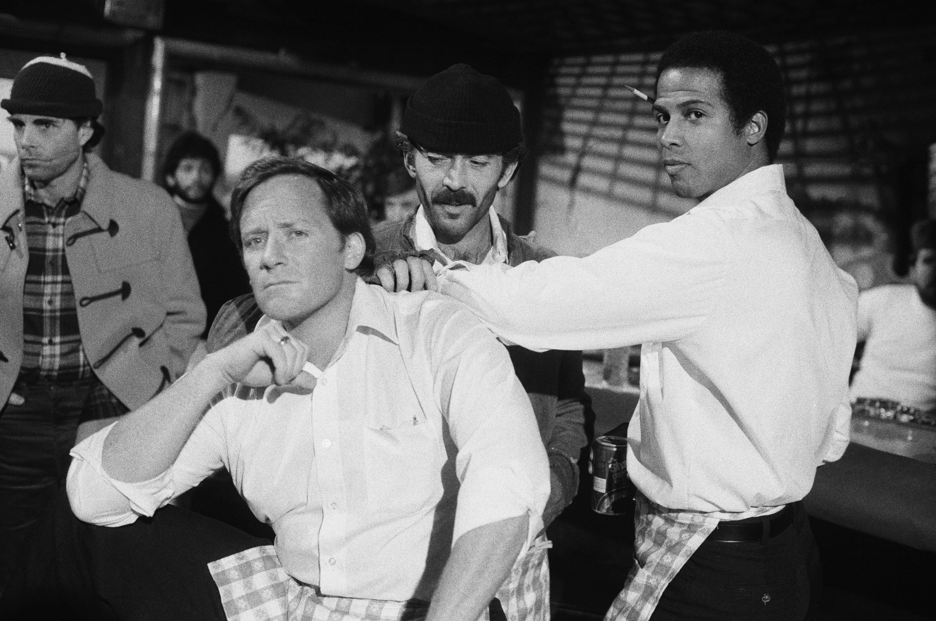 Charles Haid as Officer Andy Renko, Bruce Weitz as Det. Mick Belker, Michael Warren as Officer Bobby Hill in "Hill Street Blues."  | Source: Getty Images