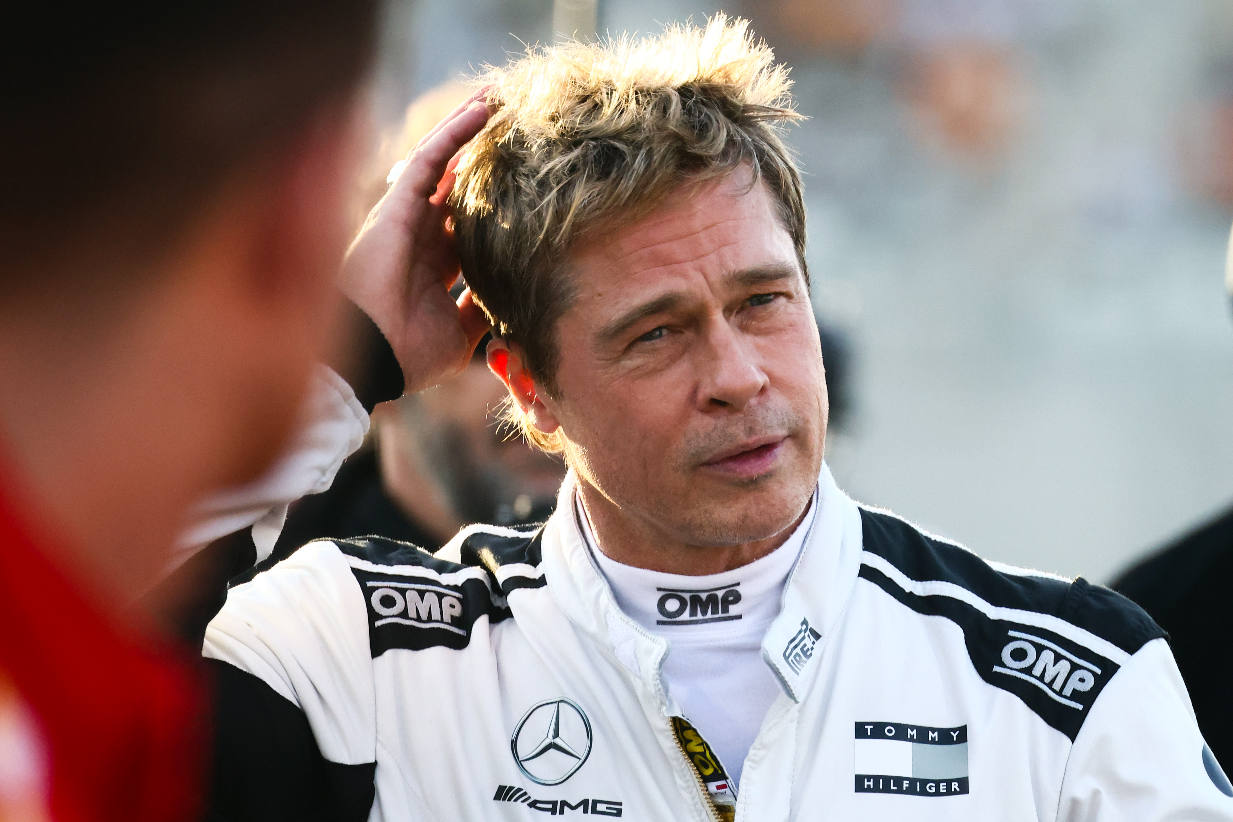 Brad Pitt photographed on the set of "F1" on December 8, 2024, in Abu Dhabi, United Arab Emirates. | Source: Getty Images