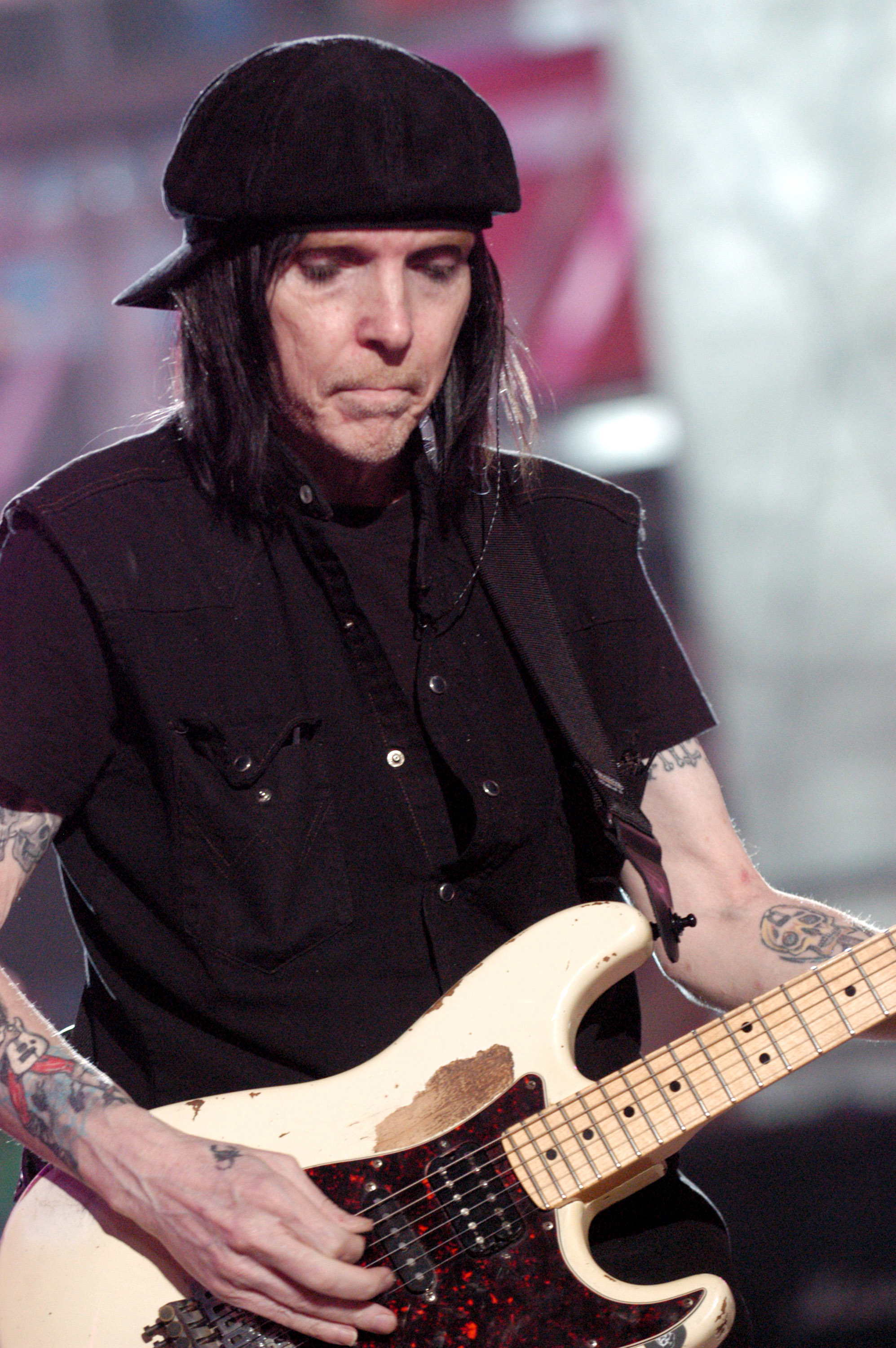 Mick Mars of Motley Crue is pictured during Spike TV's 2nd Annual "Video Game Awards 2004," airing on Spike TV Live in Santa Monica, California | Source: Getty Images