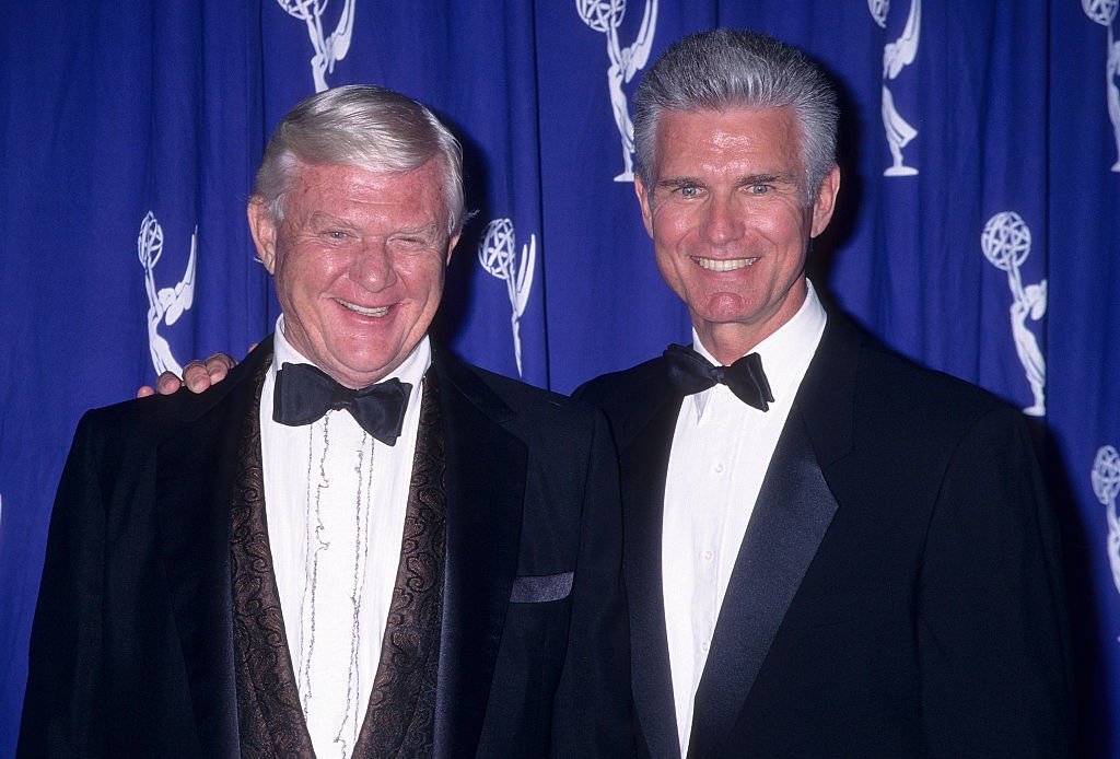 Actor Martin Milner and actor Kent McCord attend the 49th Annual Primetime Emmy Awards Creative Arts Emmy Awards on September 7, 1997 | Source: Getty Images