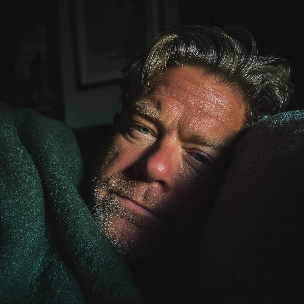 A man resting on a couch | Source: Midjourney