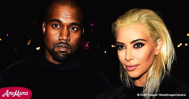 Kim Kardashian shares a rare snap with her hubby of three years as she wears a very low-cut top