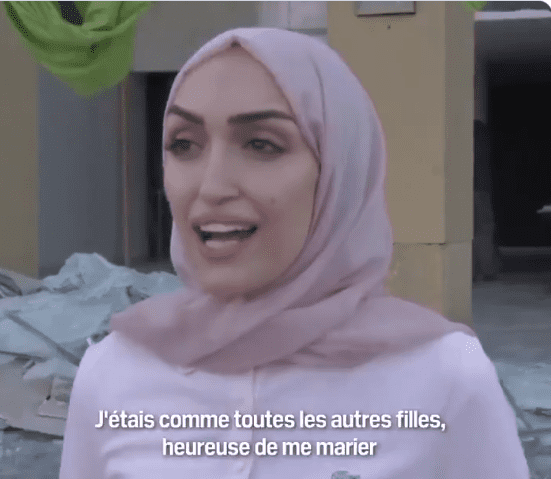 La jeune femme qui avait été ballottée par l'explosion. | Photo : Twitter/ BFMTV