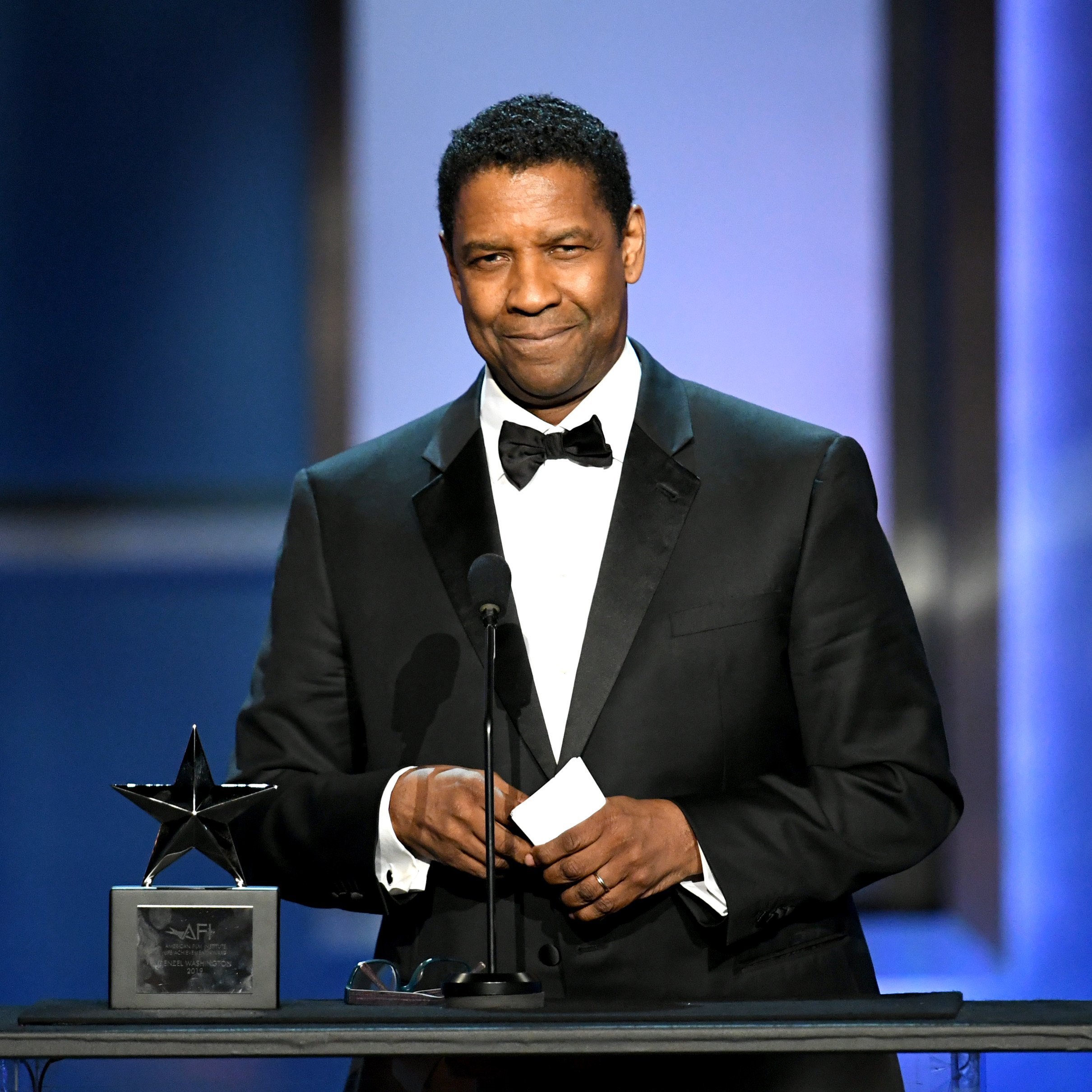 Denzel Washington speaks onstage  at Dolby Theatre on June 06, 2019, in Hollywood, California. | Source: Getty Images.