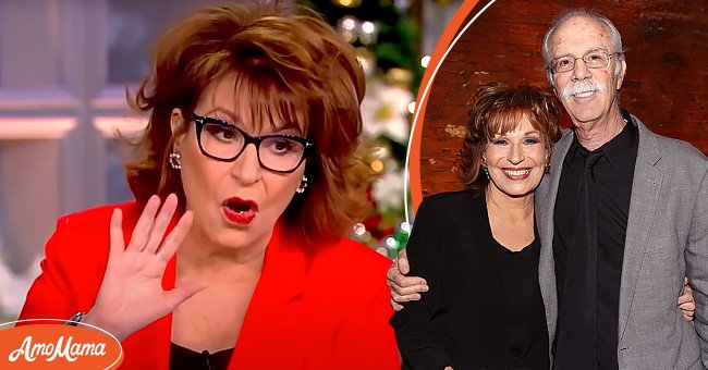 Photo of joy Behar on "The View" [left]. Joy Behar and her husband, Steve Janowitz [right] | Photo: Getty Images   youtube.com/TheView 