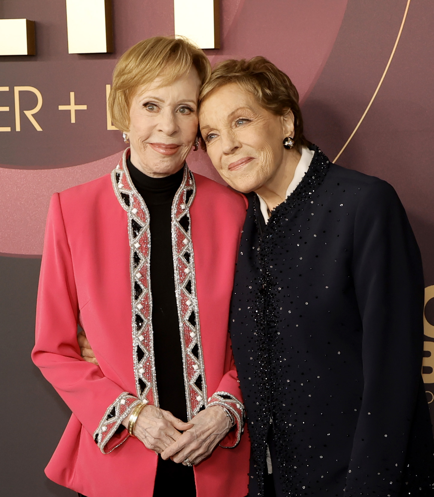 Carol Burnett and Julie Andrews at NBC's "Carol Burnett: 90 Years Of Laughter + Love" Birthday Special on March 2, 2023, in Los Angeles, California | Source: Getty Images