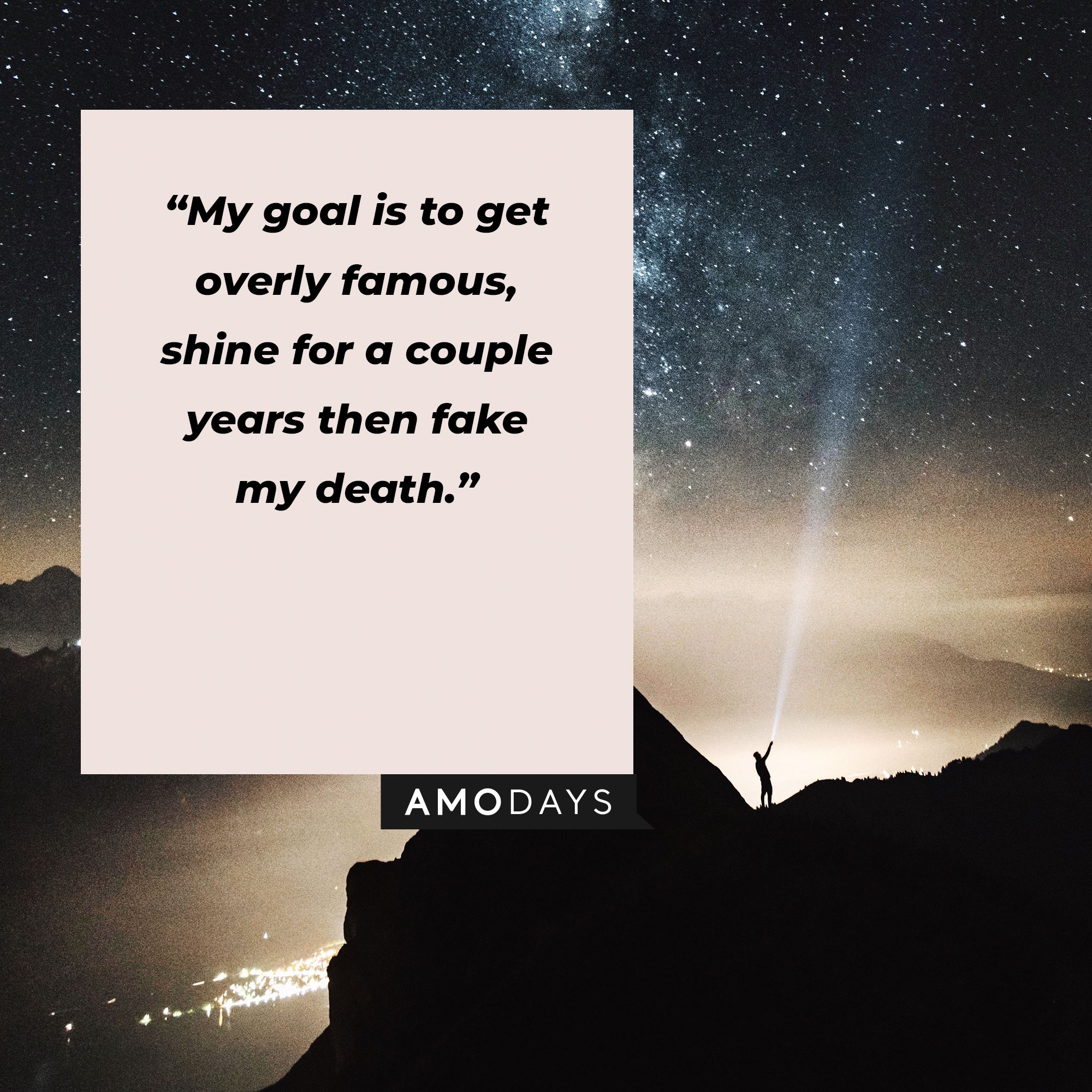 Juice WRLD’s quote: “My goal is to get overly famous, shine for a couple years then fake my death.” | Image: AmoDays
