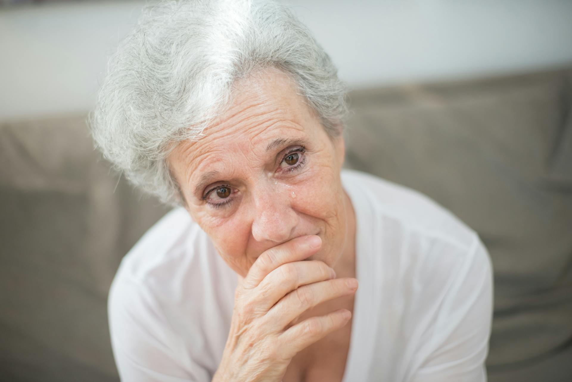 A senior woman crying | Source: Pexels