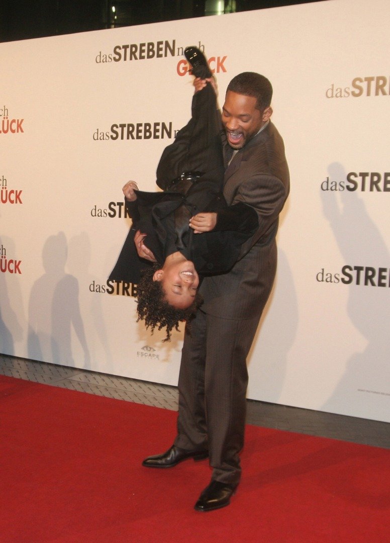 Will Smith and Jaden Smith during "The Pursuit of Happyness" Germany Premiere at Movie theatre Cinestar Sony Center in Berlin, Germany on January 9, 2007. | Source: Getty Images