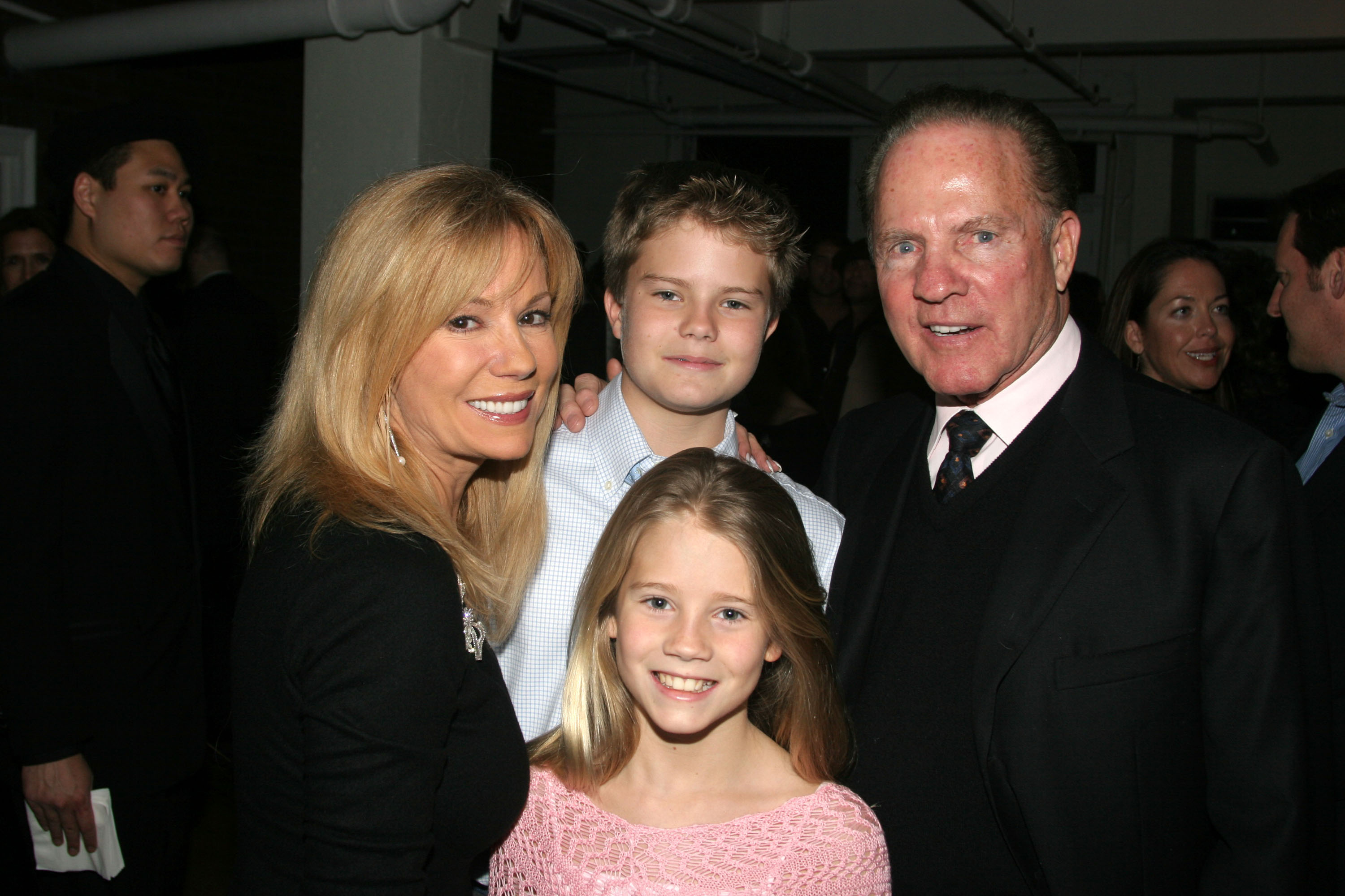 Kathie Lee Gifford, Cody and Cassidy and Frank Gifford at opening night of Kathie's musical "Under the Bridge" | Source: Getty Images