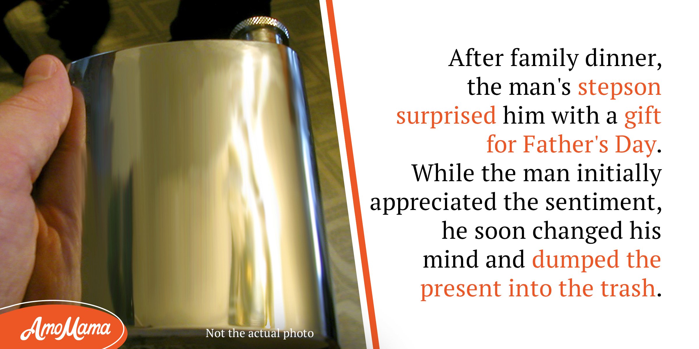 Man Throws Flask That Stepson Gifted Him on Father’s Day in the Trash