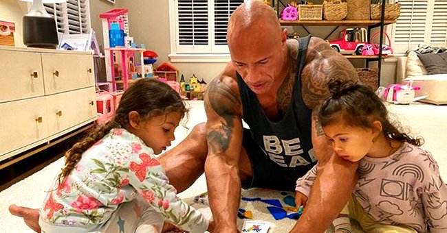 Check Out This Adorable Pic of Dwayne Johnson Playing with His ...