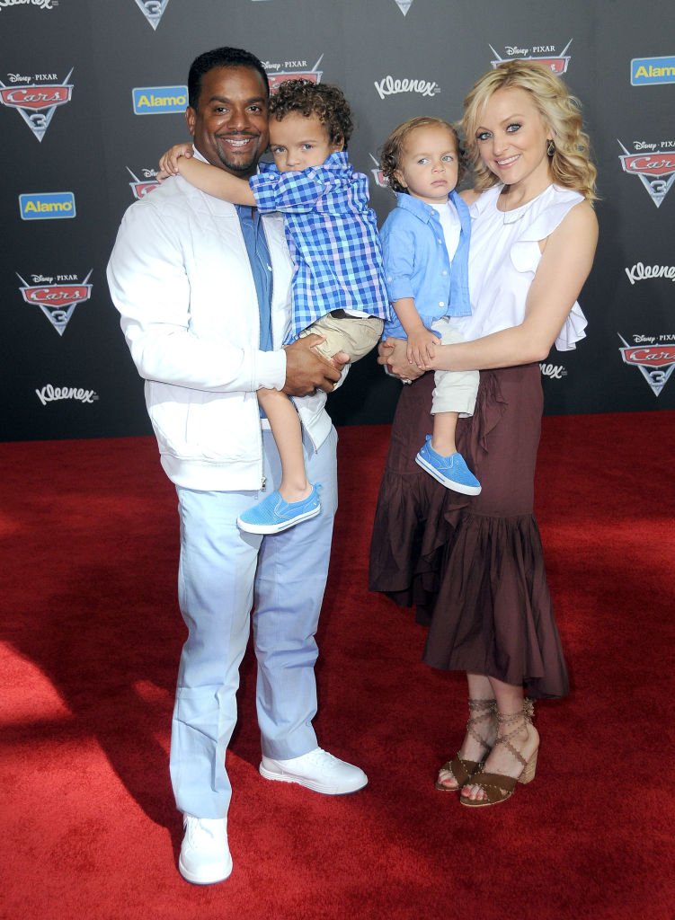 Actor Alfonso Ribeiro, Alfonso Lincoln Ribeiro, Anders Reyn Ribeiro and wife Angela Unkrich attend the World Premiere of Disney and Pixar's 'Cars 3' at Anaheim Convention Center on June 10, 2017 | Photo: Getty Images