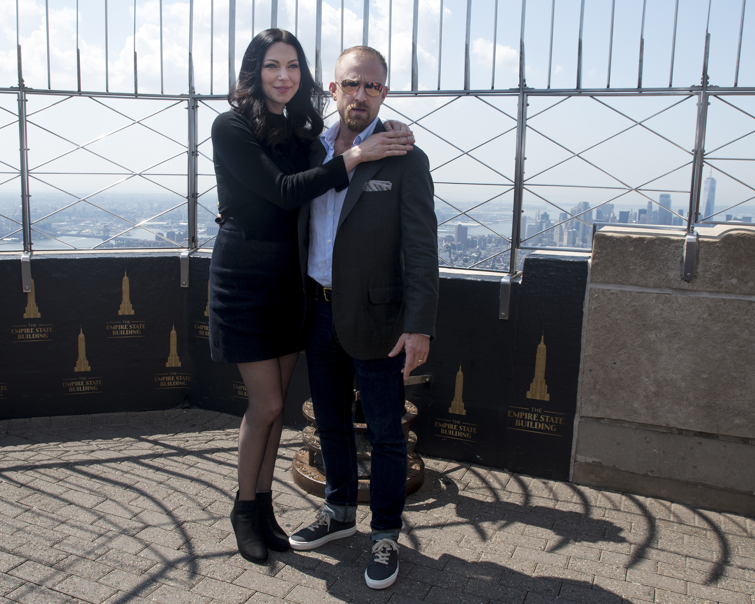 Laura Prepon and Ben Foster visiting the Empire State Building in New York City on July 26, 2019 | Source: Getty Images