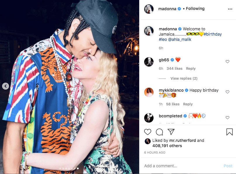 A screenshot of Madonna's post on her Instagram page | Photo: Instagram.com/madonna/