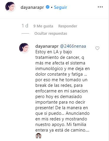 Captura de pantalla. | Instagram/Dayanarapr Captura de pantalla. | Instagram/Dayanarapr