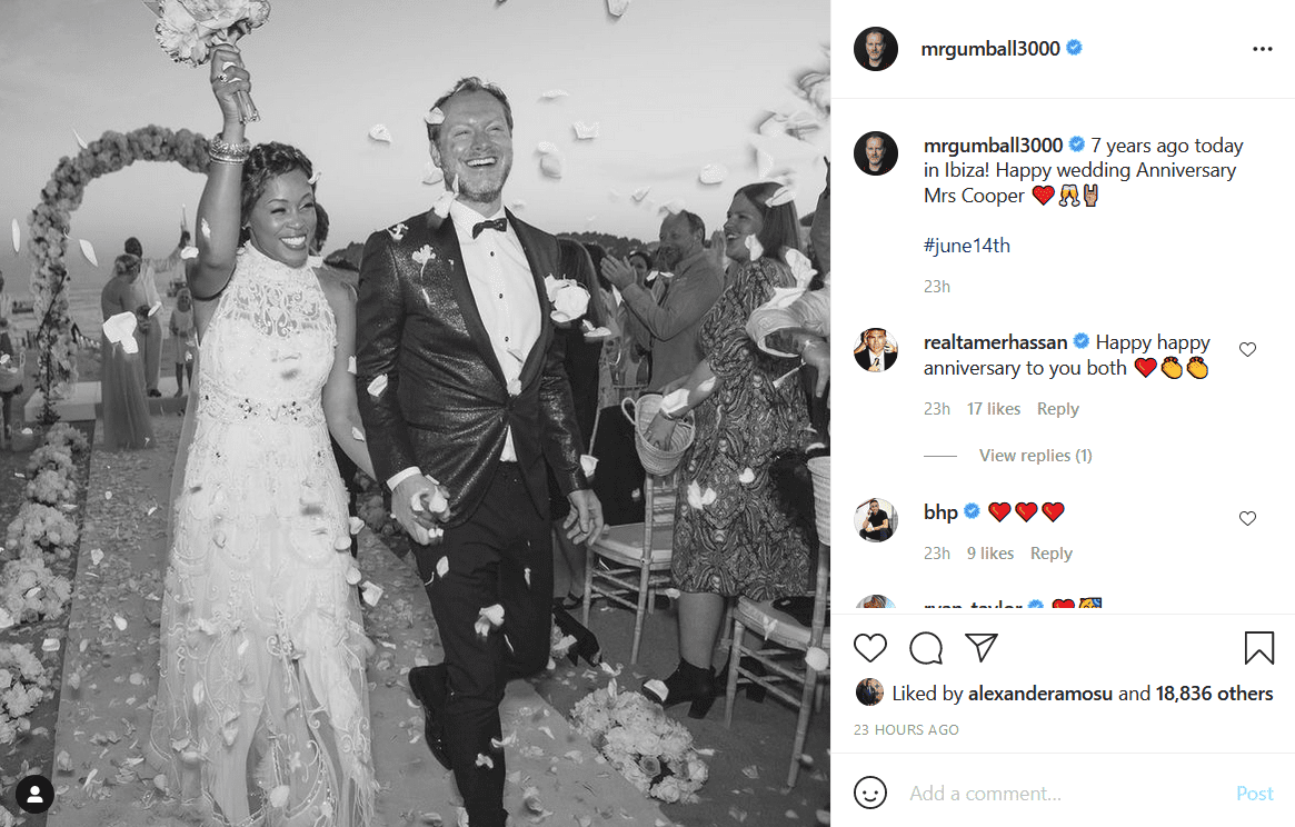 Eve celebrates her 7 years marriage anniversary with her husband Maximillion Cooper with a throwback picture. | Photo: Instagram/mrgumball3000