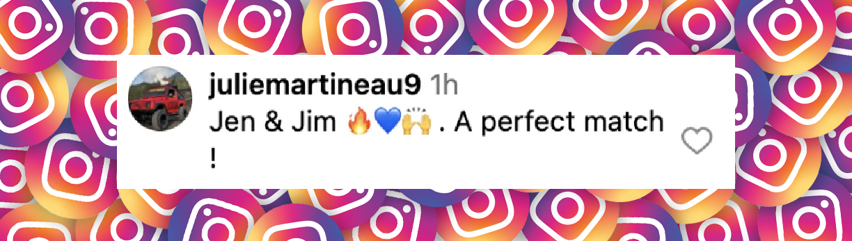 A fan gushes over Jennifer Aniston and Jim Curtis' interaction, dated July 2025 | Source: Instagram/pagesix