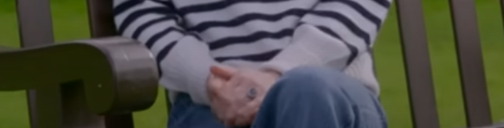 A close-up of Princess Catherine's hands showing her ring posted on March 22, 2024 | Source: YouTube/BBC News