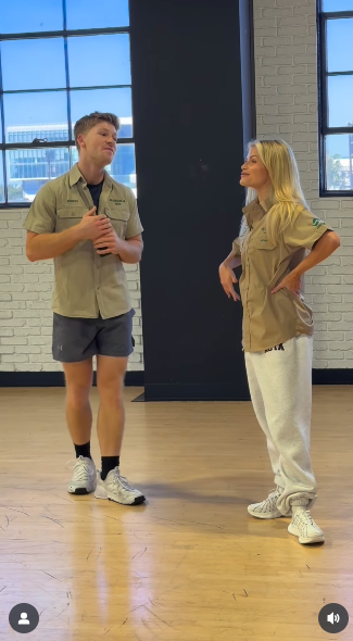 Robert Irwin sharing the arrival of his new baby wallaby with Witney Carson. | Source: Instagram/australiazoo