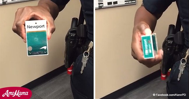 Police officer finds dangerous weapon hidden in cigarette packet during traffic stop (video)