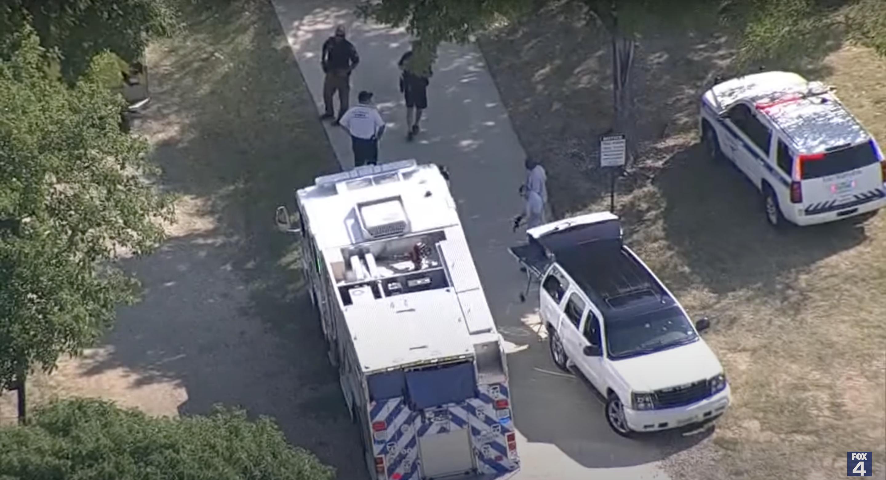 First responders and authority vehicles on-site at the CrossFit Games, posted on August 9, 2024 | Source: YouTube/FOX 4 Dalla-Fort Worth