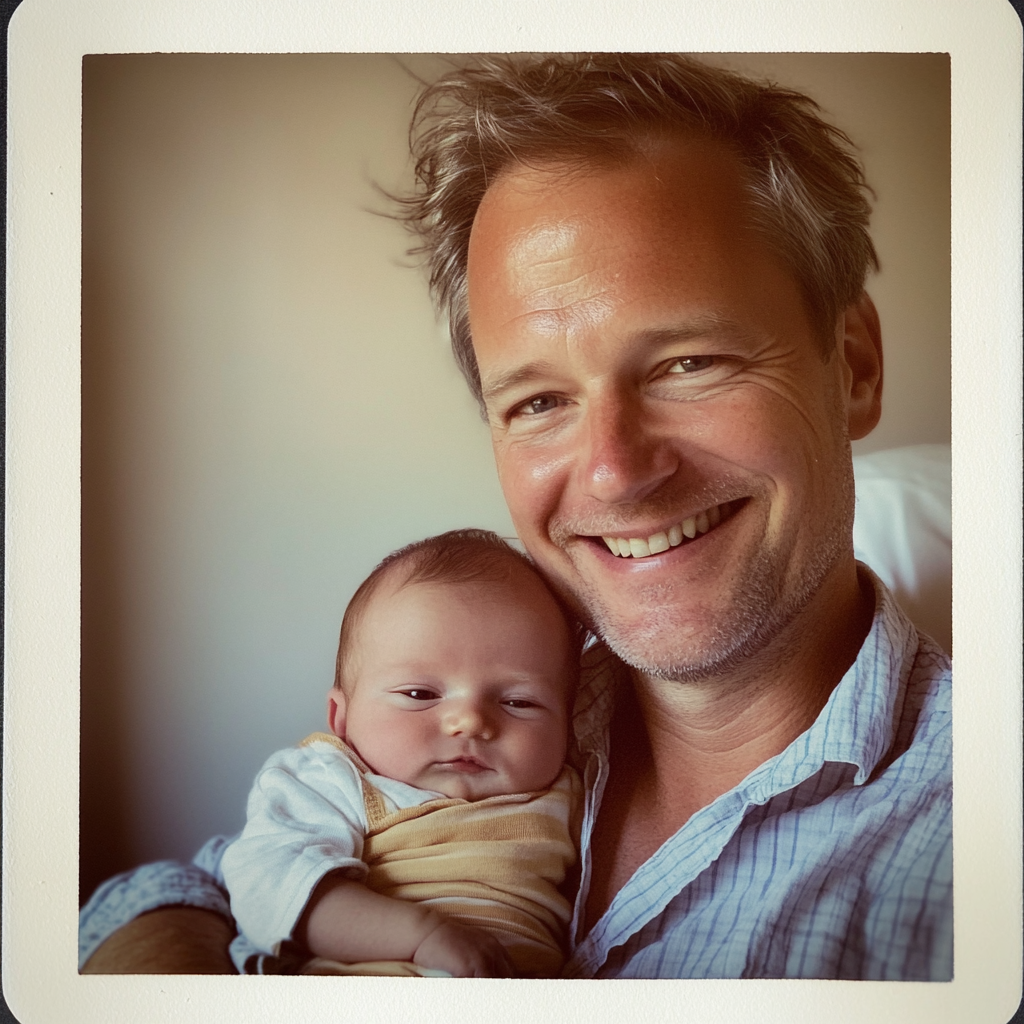 A photograph of a man and a baby | Source: Midjourney