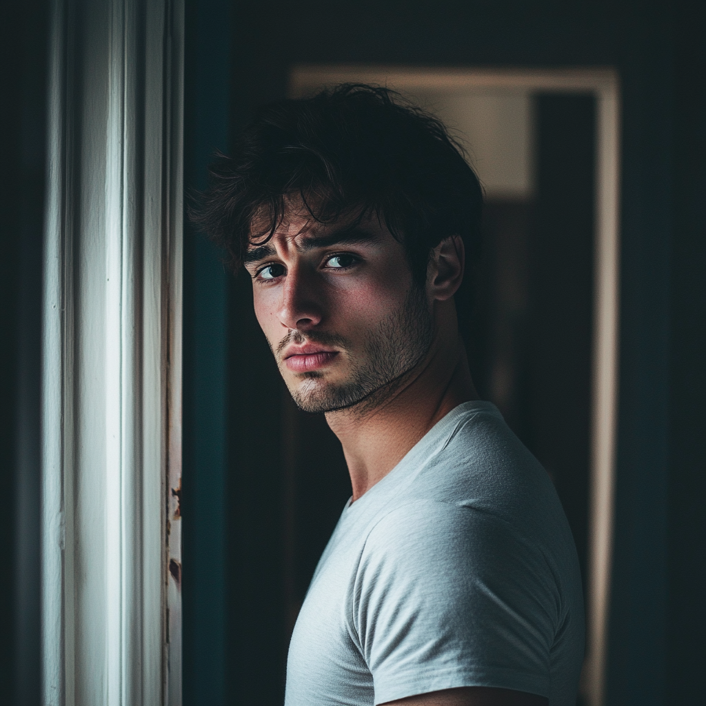 A man standing in a doorway | Source: Midjourney