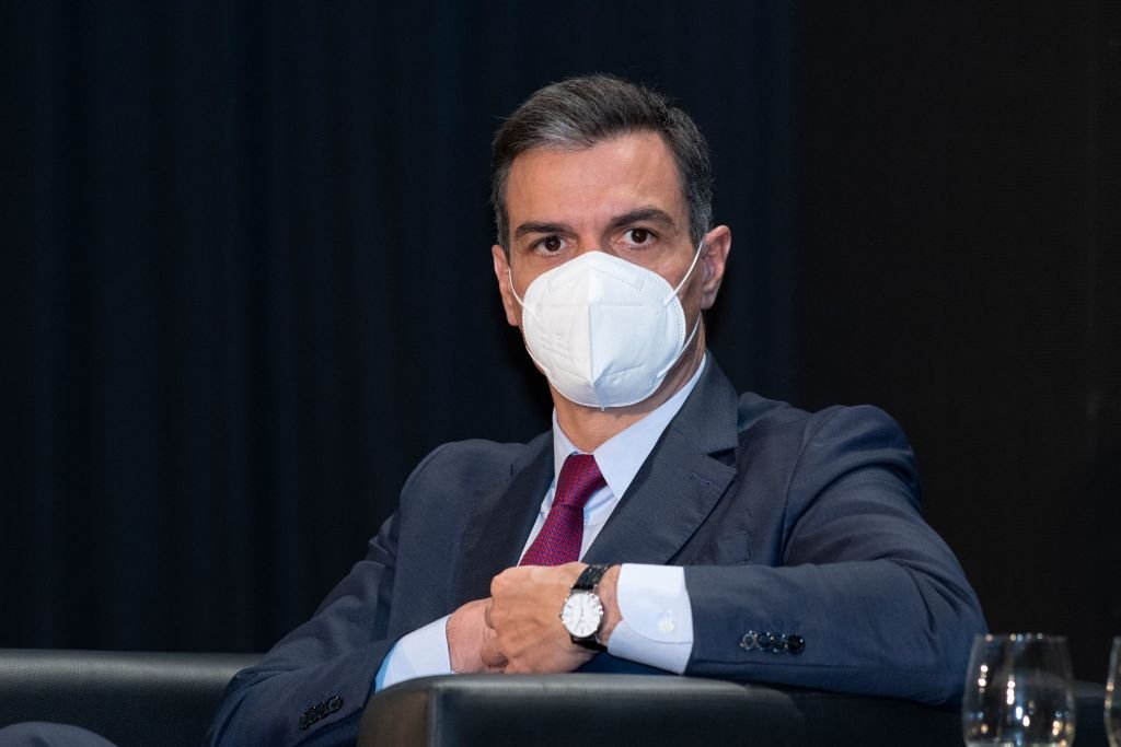 Le Premier ministre espagnol Pedro Sanchez assiste à une réunion du Cadre régional global de protection et de solutions (MIRPS) pour lutter contre les déplacements forcés, à San José, le 10 juin 2021. | Photo : Getty Images