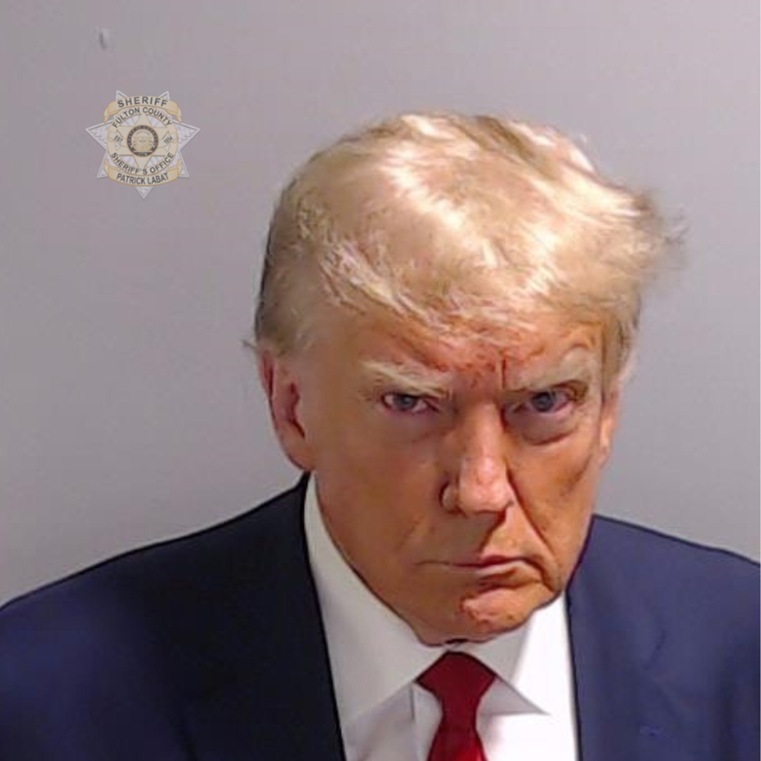 A handout mugshot of former US President Donald Trump posing for his booking photo at the Fulton County Jail on August 24, 2023, in Atlanta, Georgia | Source: Getty Images