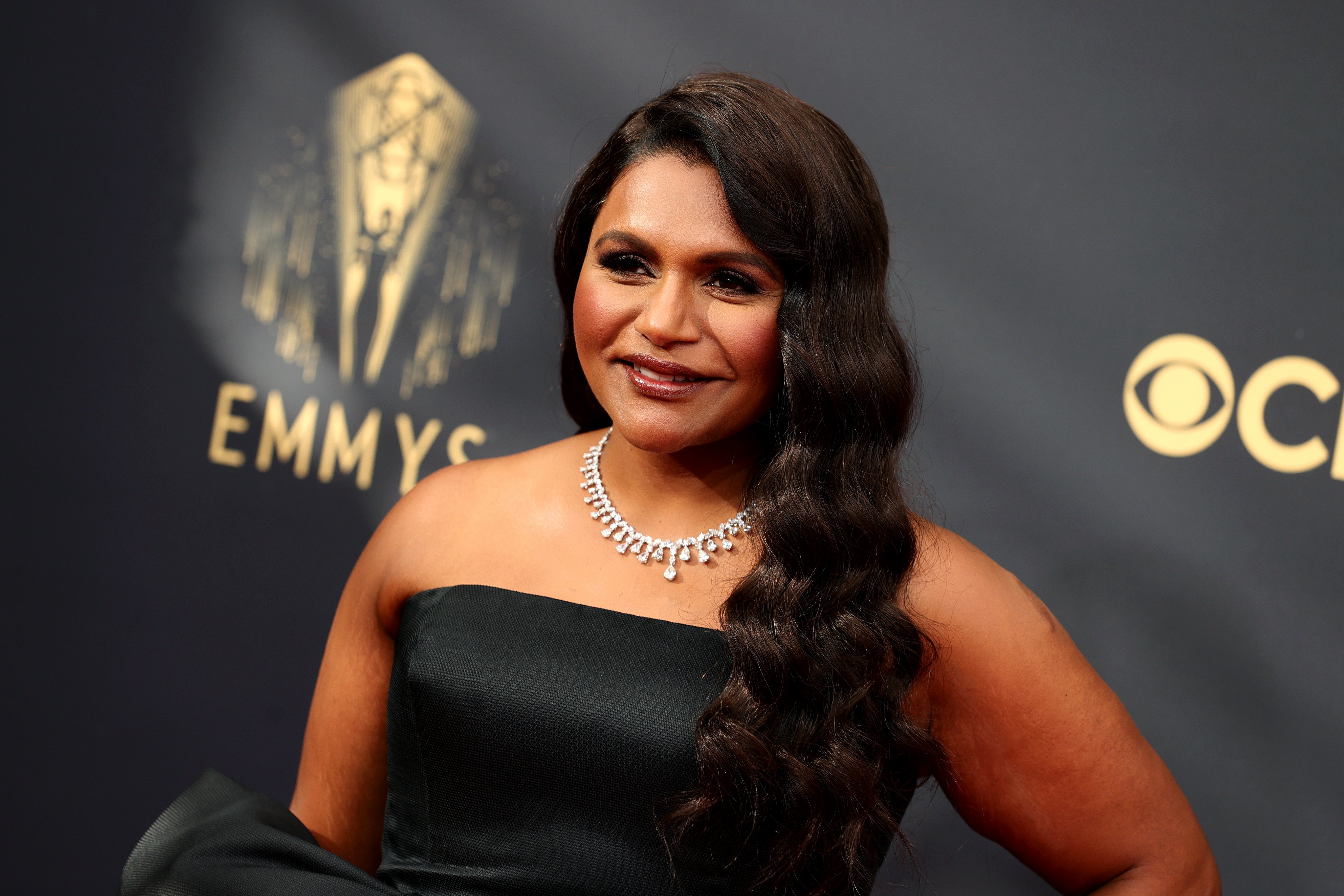 Mindy Kaling at the 73rd Primetime Emmy Awards in September 2021 in Los Angeles. | Source: Getty Images