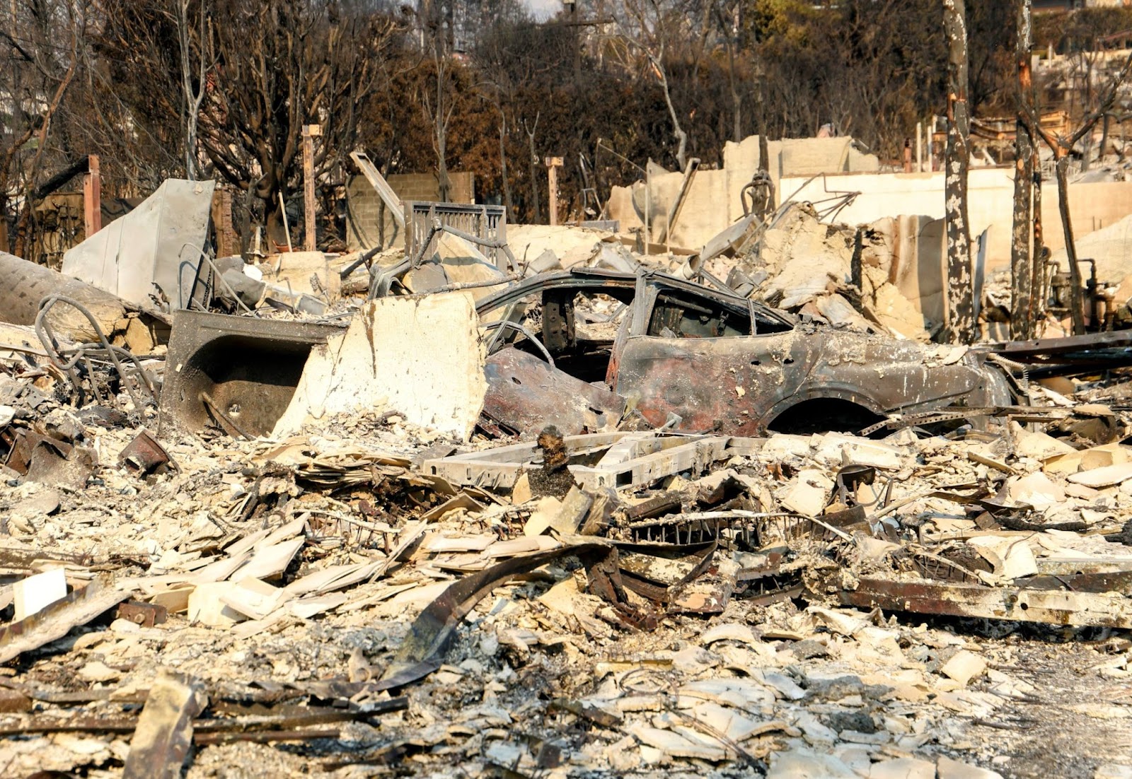 John Goodman's home photographed on January 10, 2025, after being destroyed in the Palisades fire in Los Angeles, California. | Source: Getty Images