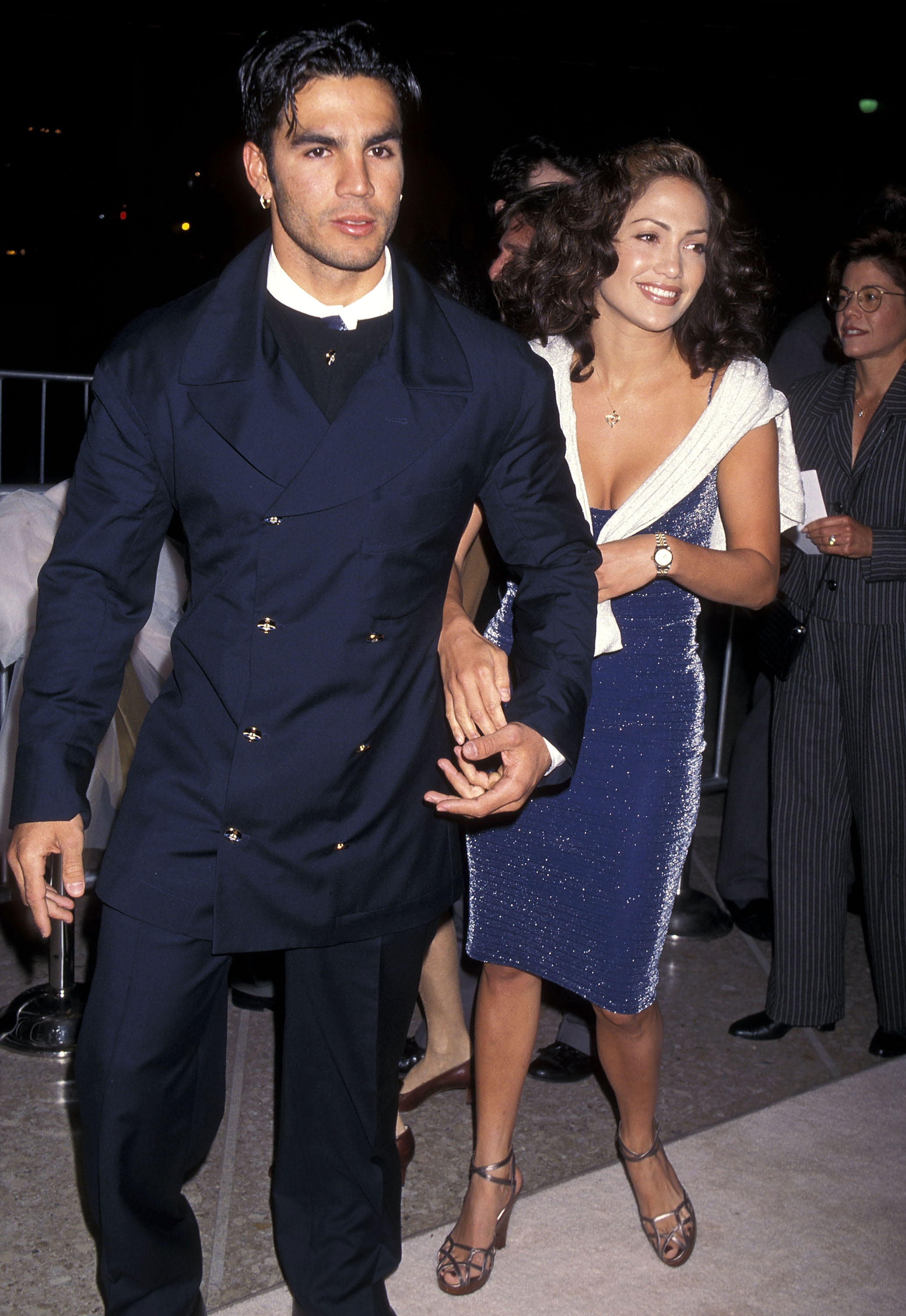 Jennifer Lopez and Ojani Noa attend "That Old Feeling" Century City Premiere on March 31, 1997 at Cineplex Odeon Century Plaza Cinemas in Century City, California. | Source: Getty Images