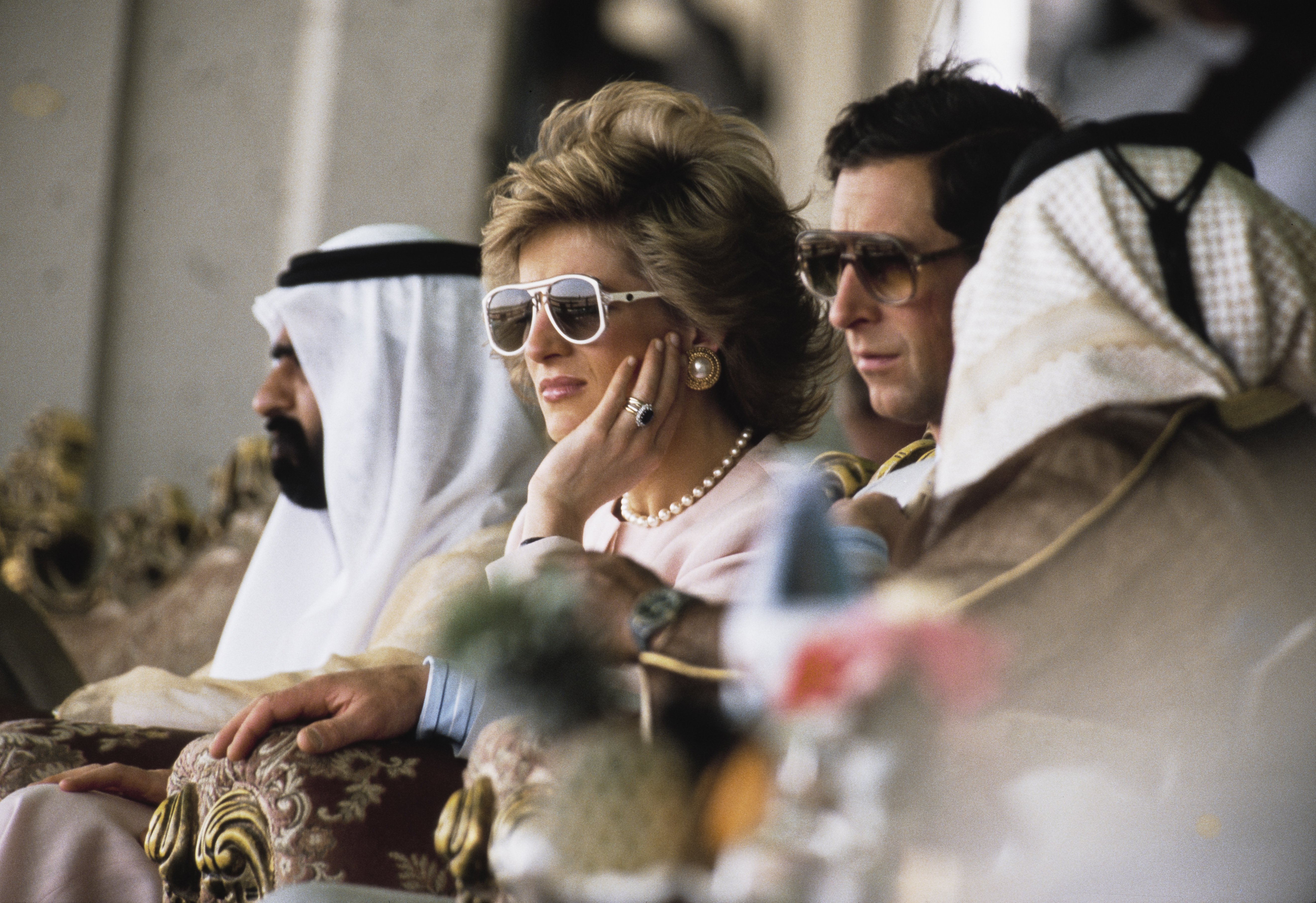 Photo of Princess Diana and Prince Charles at a camel race in Abu Dhabi in March 1989 | Source: Getty Images